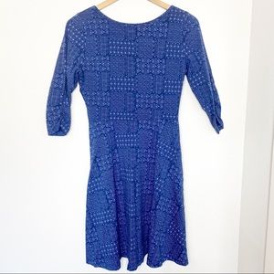 Mata traders navy tribal print dress size medium